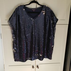 Roaman's Brand Sequin Top SZ 20W